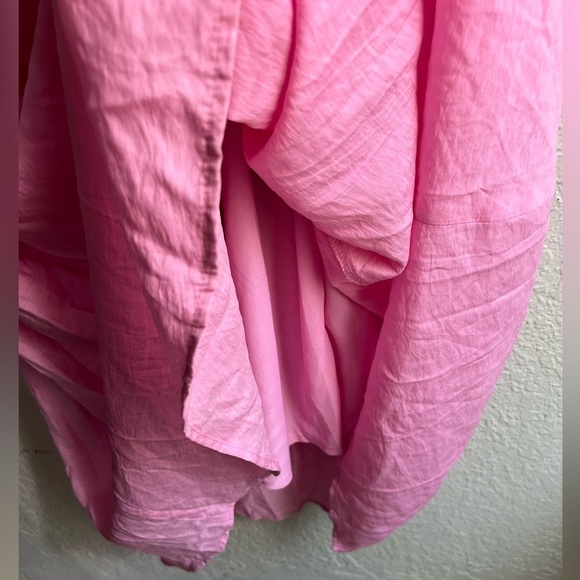 Blu pepper Pink Front Bow Sweetheart Neckline Midi Dress size L NWT - Picture 7 of 15